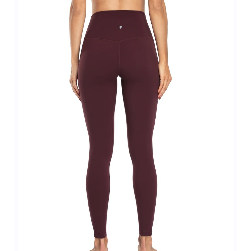 Heynut Women's High-Waisted Burgundy Leggings Size XL(14)